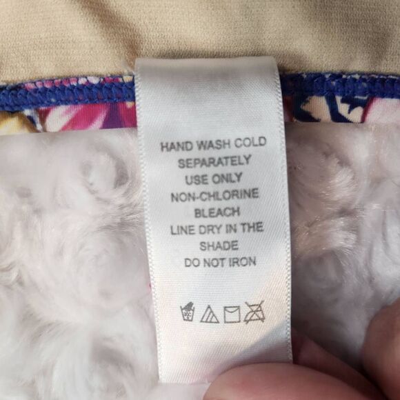 Swimsuits for All Blue and Pink Floral Hibiscus Print Swim Brief Bottom Size 26 - Picture 5 of 6